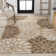 Zinnia Modern Floral Textured Weave Brown/Cream Indoor/Outdoor Rug