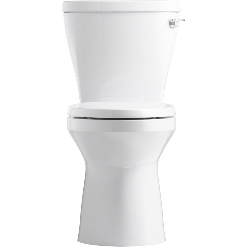 Betello 1.28 GPF (Water Efficient) Elongated Two-Piece Toilet (Seat Not Included), White, Right-Hand