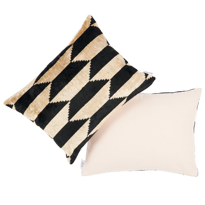 Ankara Silk Velvet Lumbar Pillow