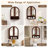 Wall Mounted Arched Cabinet with Mirrored Doors and Adjustable Shelves-215091735