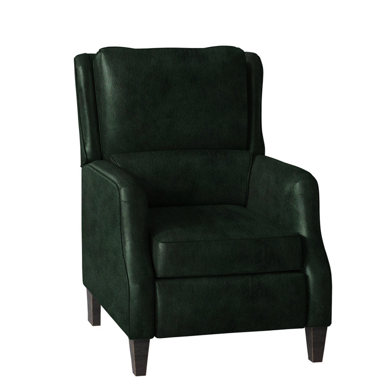 Fauteuil inclinable Schaumburg, Cuir véritable Empyrean tweed, Noir satiné, Électrique