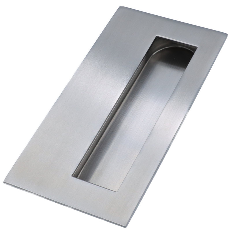 Poignée rectangulaire 5,9 po, Acier inoxydable satiné