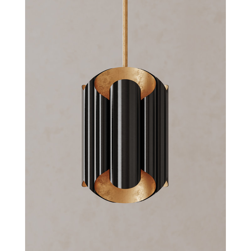 Banks 6 - Light Pendant, Gold Leaf/Black