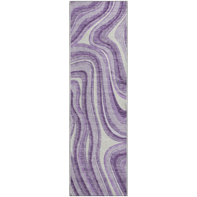 Premium Machine Washable Prisco Lavender Rug