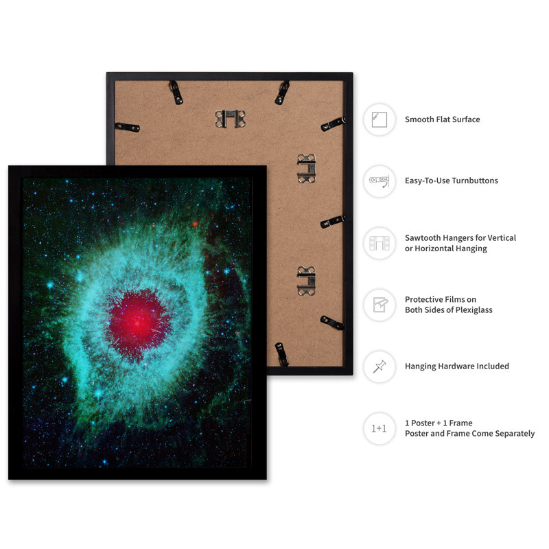 Nebula Galaxy, 11"H x 14"W, Poster, Black Framed