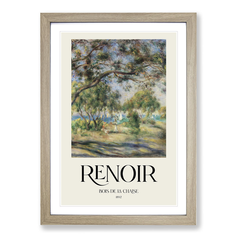 Bois De La Chaise by Pierre-Auguste Renoir - Picture Frame Art Prints, 36cm H x 27cm W x 2cm D, Oak