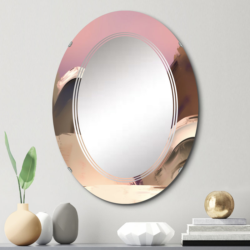 Fairoz - Miroir mural moderne ovale, 30 po x 20 po