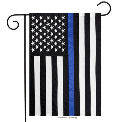 Drapeau de jardin brodé Thin Blue Line