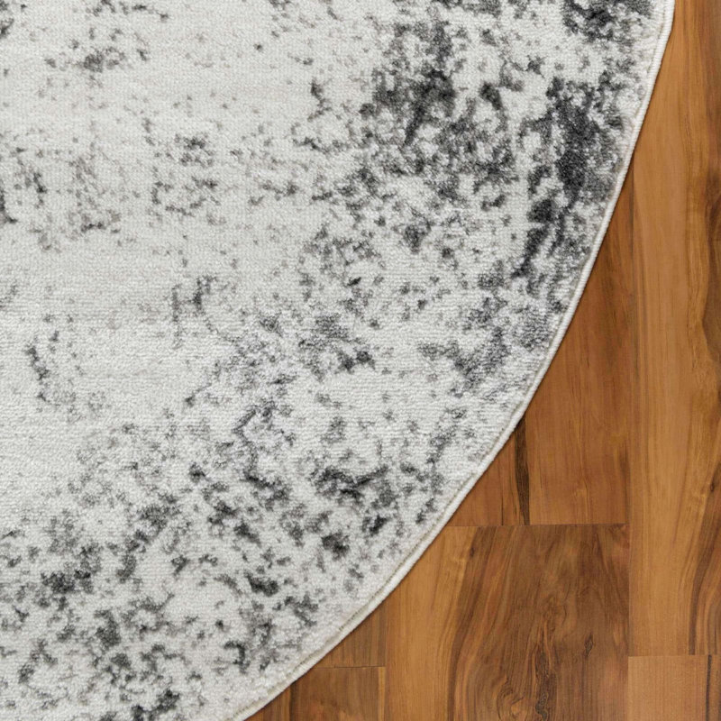 Tapis argenté Pokorny Ikat, Ovale 5 pi 1 po x 8 pi