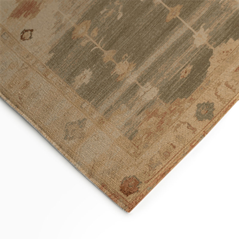 Tapis intérieur et extérieur brun Overdyed, Rectangle 9 pi x 12 pi