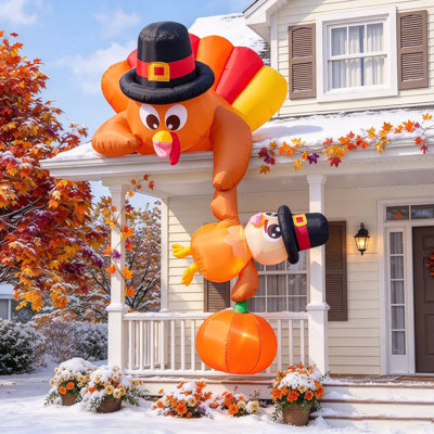 Weather Resistant Freestanding Thanksgiving Inflatable Outdoor Decoration