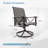 6-Person Outdoor Patio Conversation Set, Round Fire Pit Table With Glass Guard And 4 Teslin Swivel&Rocker Chairs-2056555254