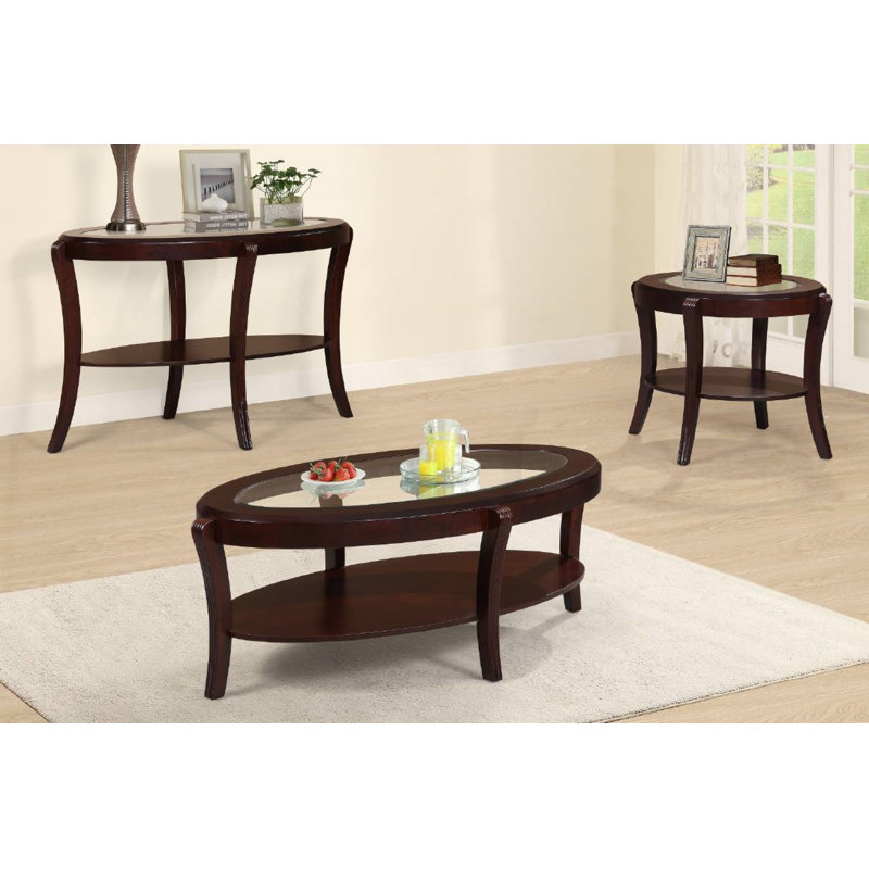 Ayrabella Glass Top End Table