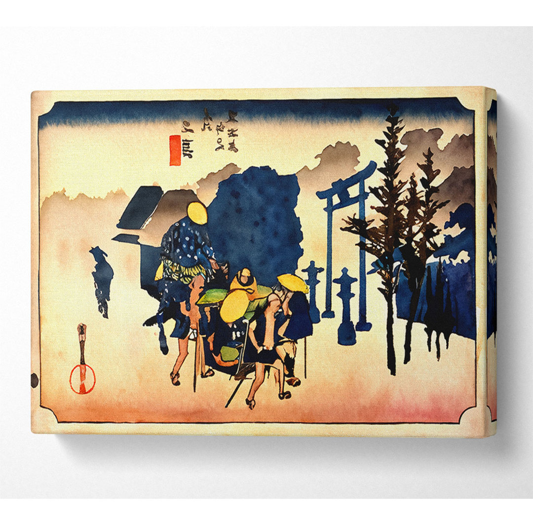 Hiroshige Dawn Mist - Kunstdrucke auf Leinwand