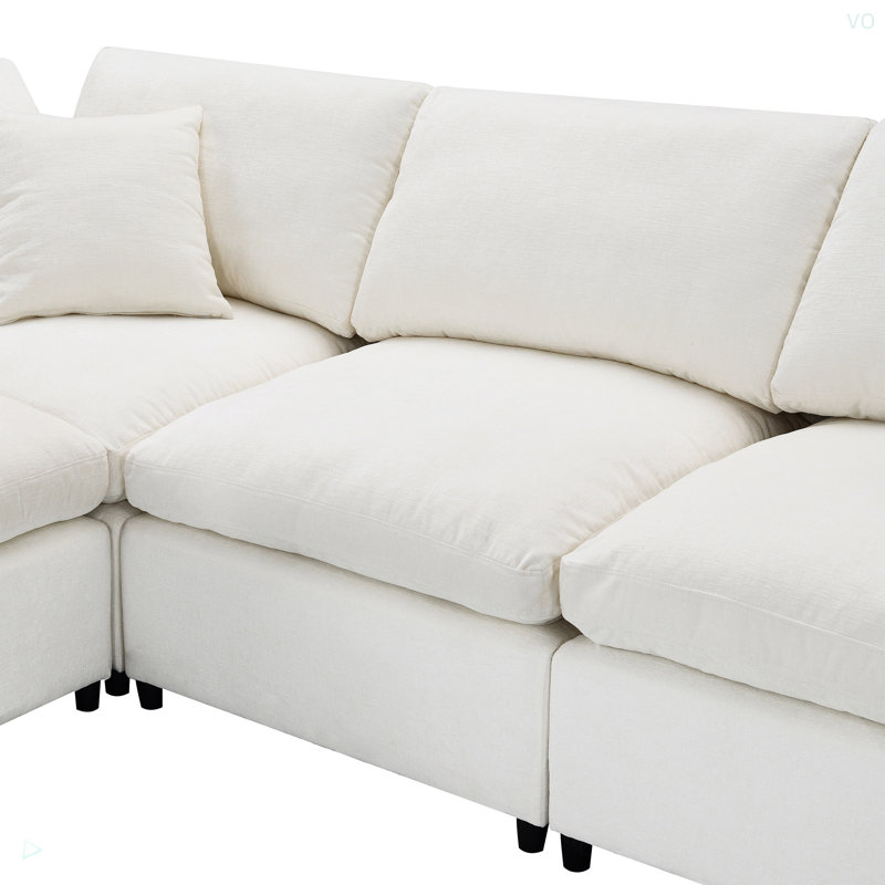 Canapé modulaire confortable en tissu