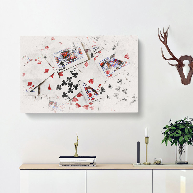 Deck Of Cards - Wrapped Canvas, 60cm H x 91cm W x 3cm D