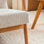 Chaise d'appoint, fauteuil avec fauteuils, fauteuil de lecture rembourré avec structure en bois massif et balcon de chambre à coucher pour salon
