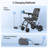 Lightweight Foldable Electric Wheelchair For Adults & Seniors, Portable Power Mobility Chair With 6Ah Battery, 220 Lb Capacity-122004984