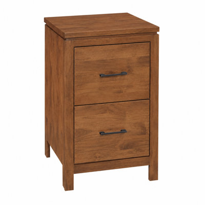 Solid Wood 2 Drawer File Cabinet - Made in USA