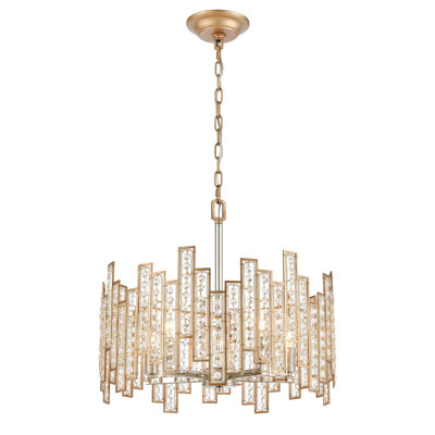 Equilibrium 19'' Wide 5-Light Chandelier - Matte Gold