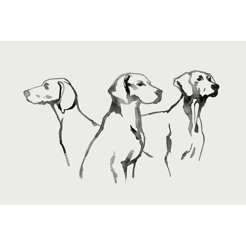 «Pup I» par Grace Popp - peinture sur toile tendue, H 20 po x l 30 po
