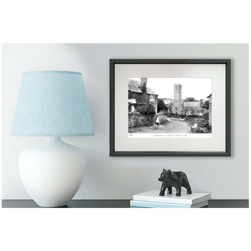 Quethiock, St Hugos Church 1908 - Single Picture Frame Print, 28cm H x 36cm W x 2.3cm D