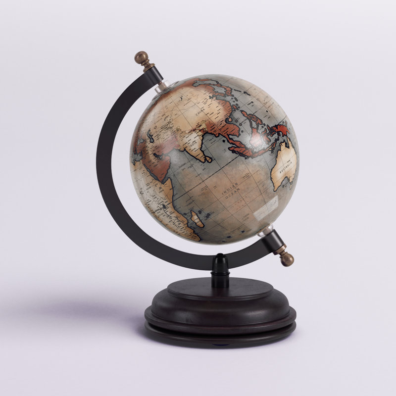 Tabletop Globe, Gray