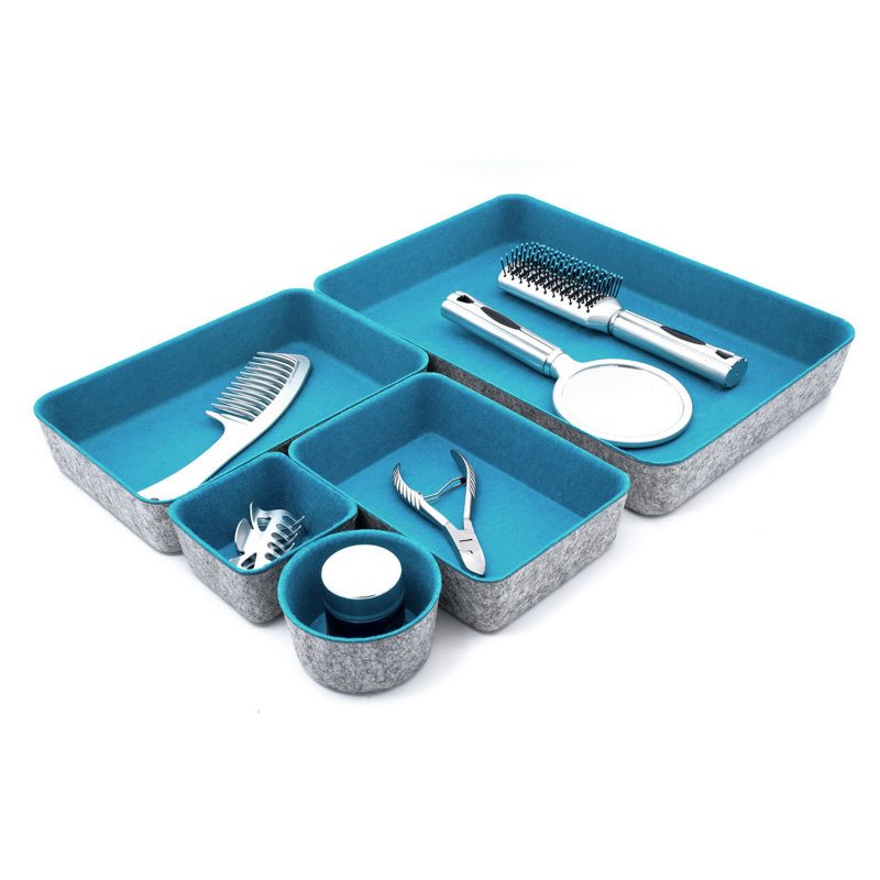 Rangement de bureau H 2,2 po x l 13,6 po x P 9,6 po, Turquoise