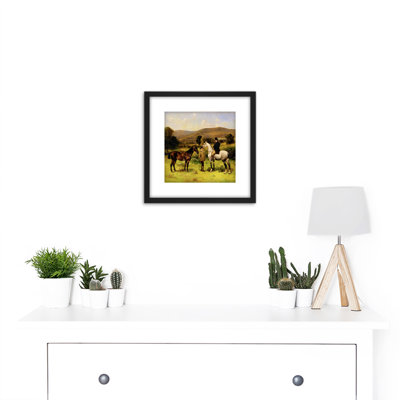 Leighton Two Horses And Riders 1883 Painting by Nicolas Winfield Scott Leighton - Single Picture Frame Print