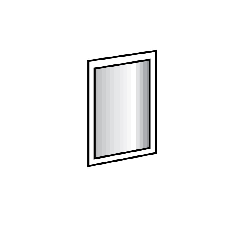 Berngar Flat Wall Mirror, Plank Oak