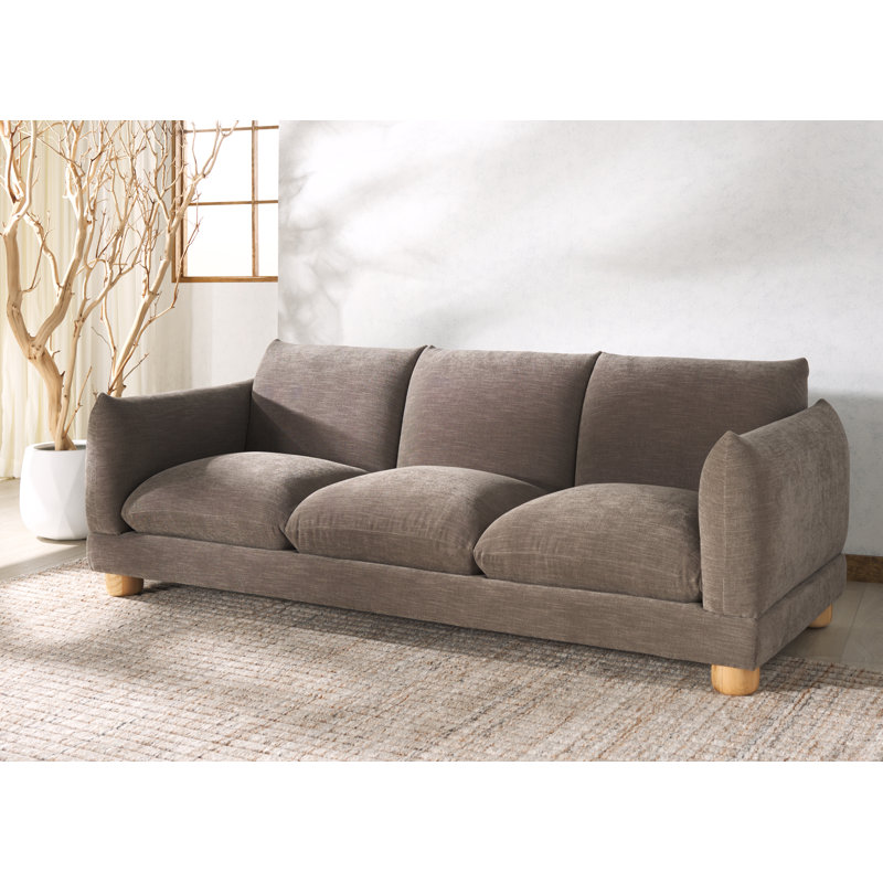 Canapé rembourré Chelse, Chenille brun foncé