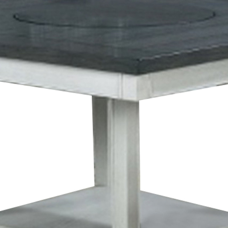 Table de salle à manger à hauteur de comptoir en bois massif Jiya