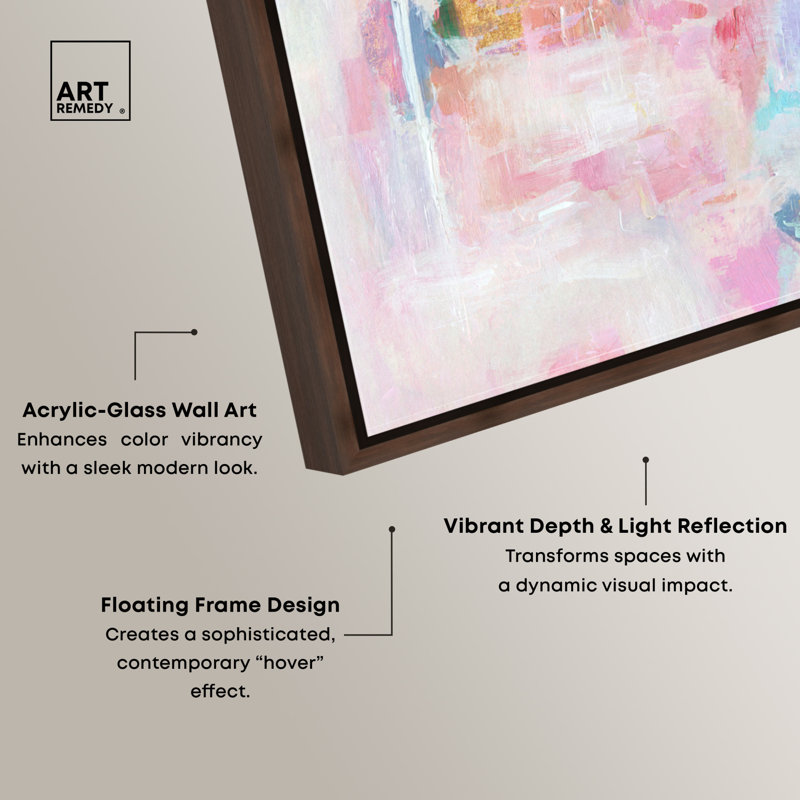 «Soft Glow» - Ira Colmeva, grand ensemble de 2 reproductions en acrylique encadrées par Art Remedy, cadre en noyer, 30 x 40