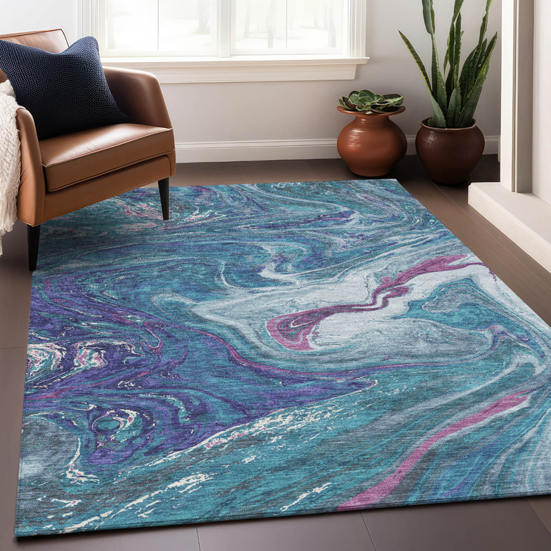  Tapis intérieur / extérieur lavable à la machine Chayden ACN1061, Rectangle 8 pi x 10 pi