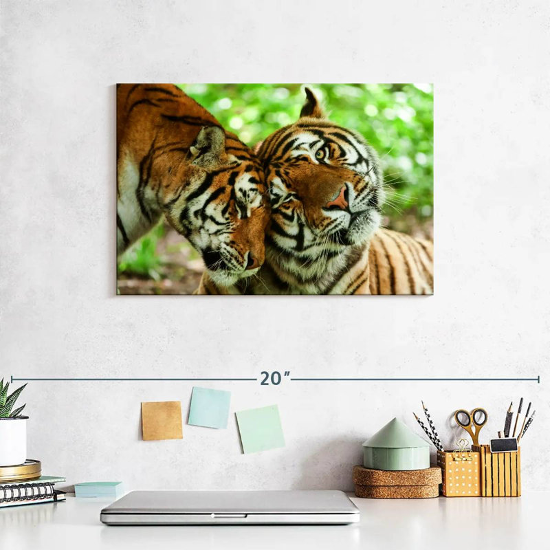Brampt Loving Tigers, 8" H x 12" W