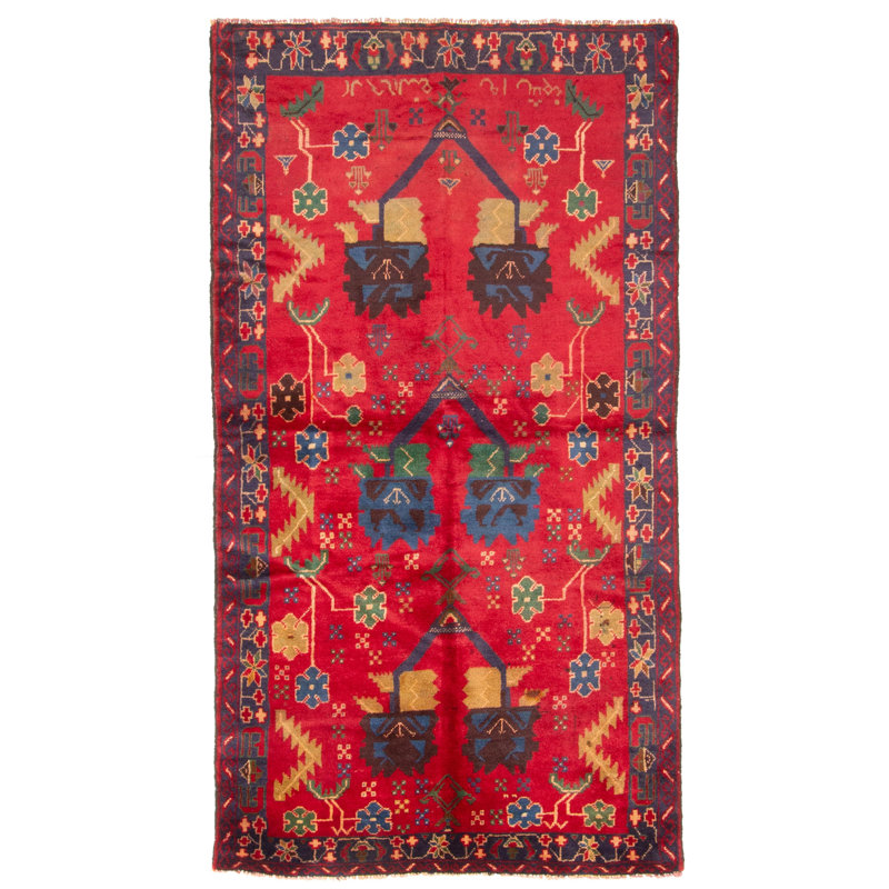 Rizbaft Red Rug 3'6" x 6'8"