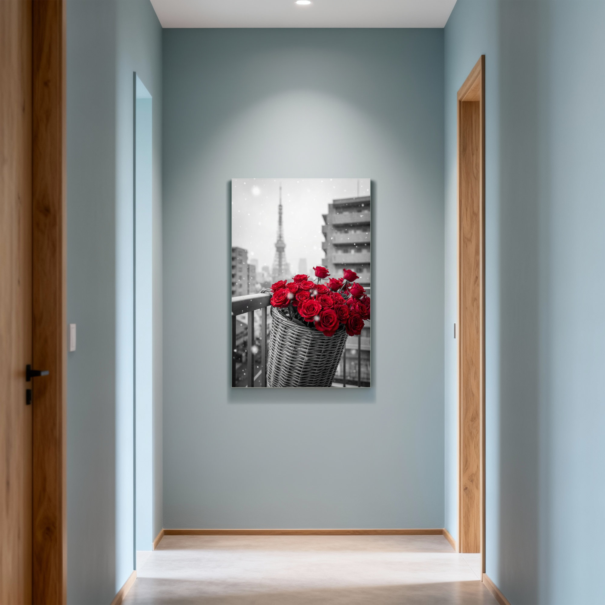 Winston Porter Scenic & Cityscapes Red Roses In Basket City Background ...