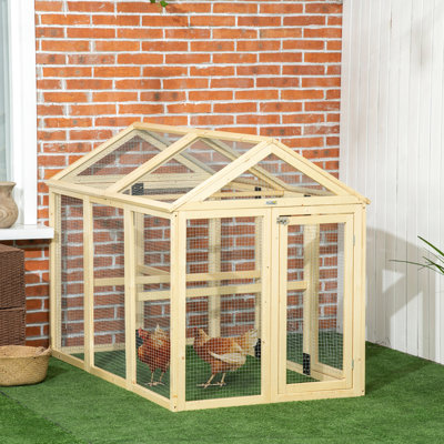 Poulailler en bois, grand pour 1 à 3 poulets, ferme extérieure, combinable, avec portes et perchoirs, peinture de revêtement