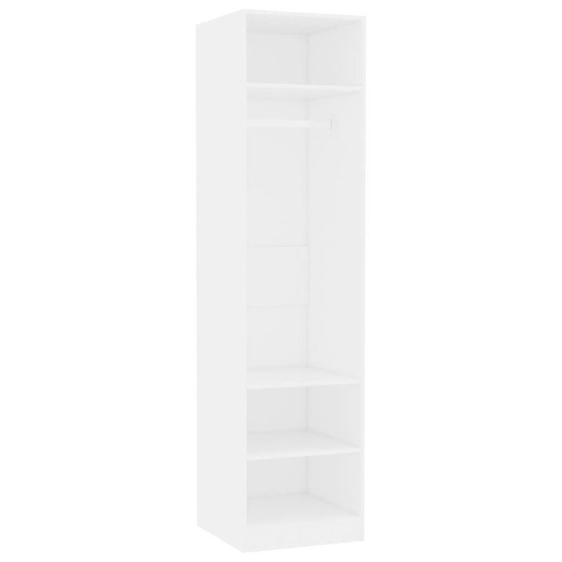 Abhainn Solid + Manufactured Wood Wardrobe, White