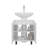Marlo Under Sink Cabinet With Two Doors And Interior Storage Shelves, Cut-Out Back, 22 Wide Freestanding, Modern Bathroom Storage-537965601