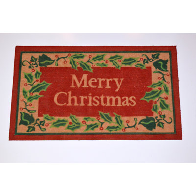 Tapis d'extérieur antidérapant Quintion Merry Christmas 30 po x 18 po