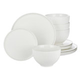 Textured 12 Piece Dinnerware Set, Service for 4