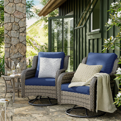 Samya 2 - Person Oversized Swivel Rocker Outdoor Seating Group with Cushions