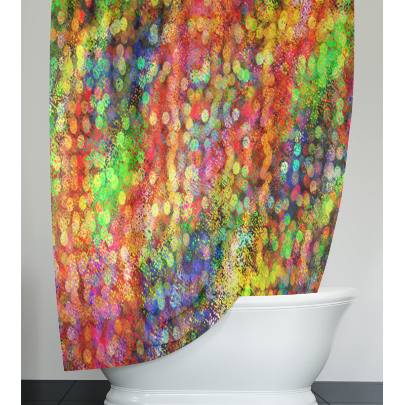 Polka Dots Shower Curtain, 72" H x 70" W