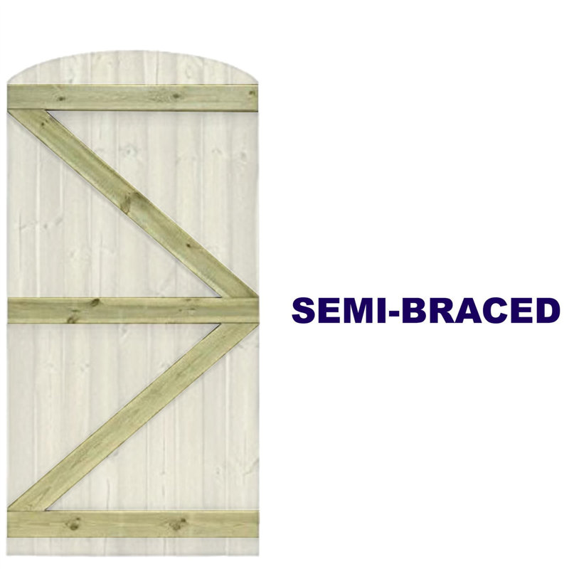 Nikole Pressure Treated (Tanalised) Wood Gate, 180cm H x 135cm W x 5.4cm D