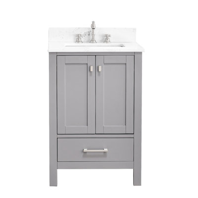 24-inch Bathroom Vanity With Engineered Stone Top