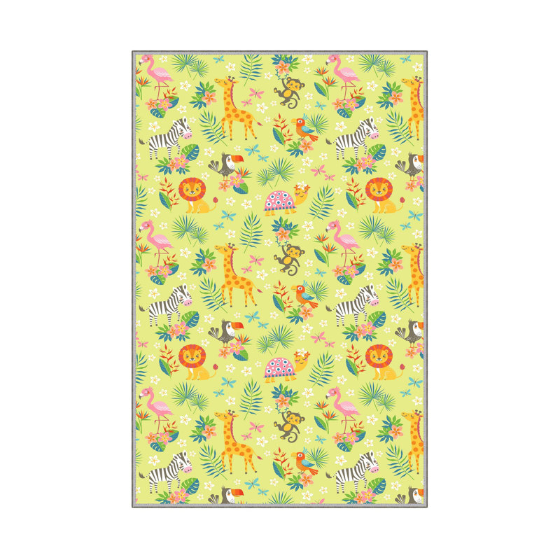 Floral Flatweave Polyester Rug, Runner 2'7" x 6'7"