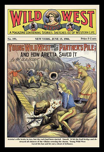 « wild west hebdomadaire young wild west’framed », affiche rétro, Single Picture Frame, 36" H x 24" W