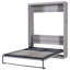 Lit double, gris - Transformation d'armoire et option d'optimisation de l'espace