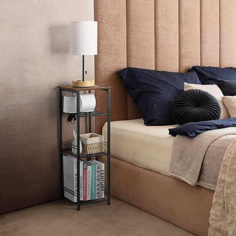 Bathroom Shelves, Black/Oak